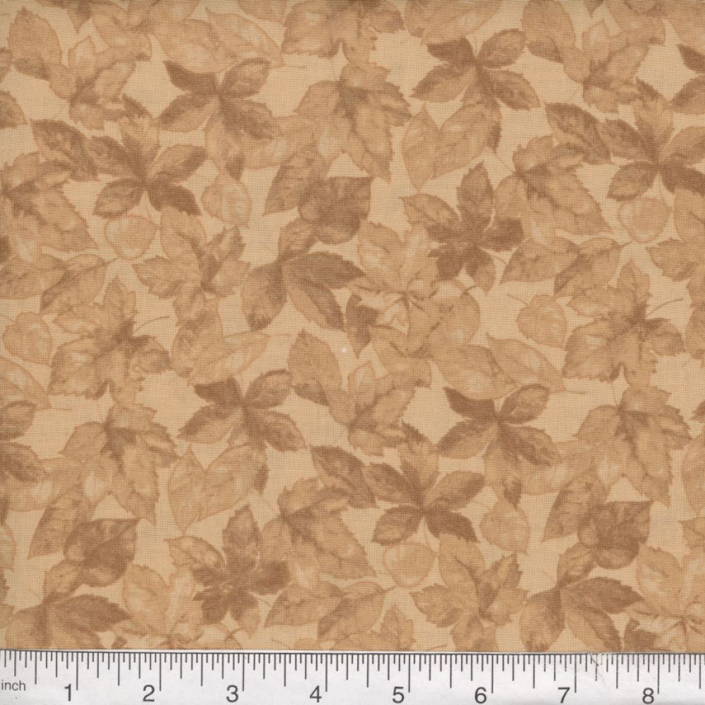 45" Harvest Leaves Tonal - Camel